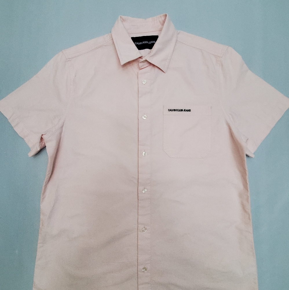 Calvin Klein Button-up Shortsleeves Pink Medium